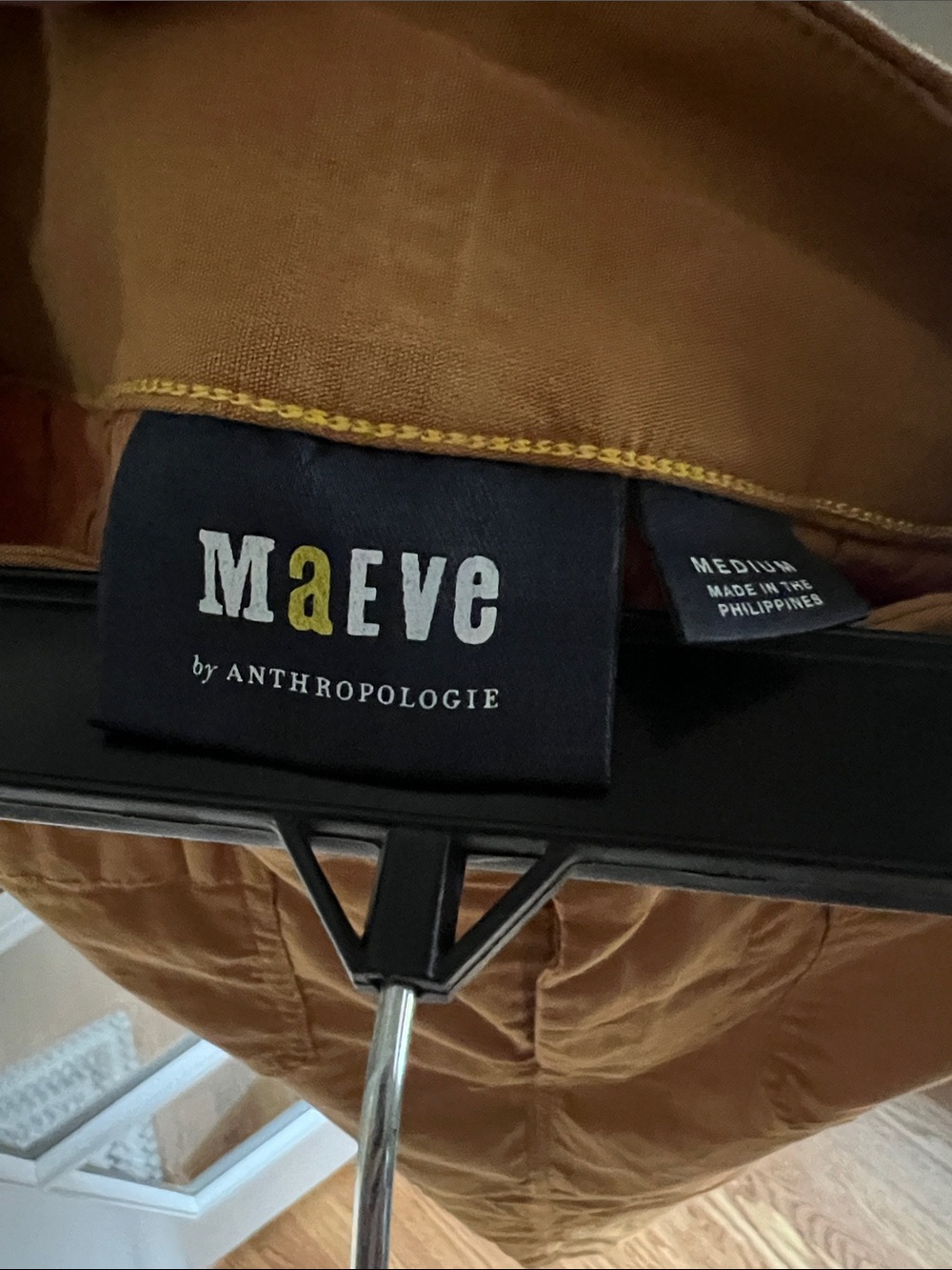 NWT NEW Anthro Maeve Long Maxi Skirt Gold Saffron Sz M Medium - Picture 4 of 5